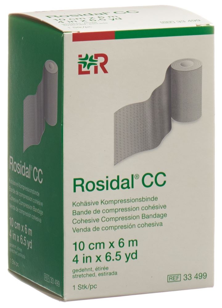 Rosidal CC kohäsive Kompressionsbinde Kurzzug 10cmx6m