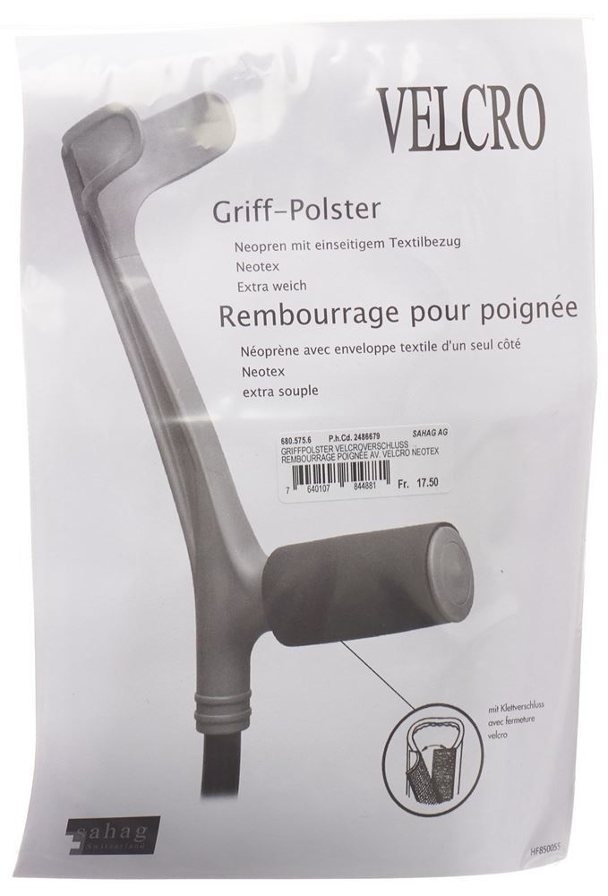 Sahag Griffpolster Neotex Velcro schwarz 1 Paar