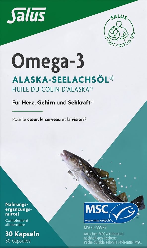 Salus Omega-3 Alaska-Seelachsöl Kaps 30 Stk