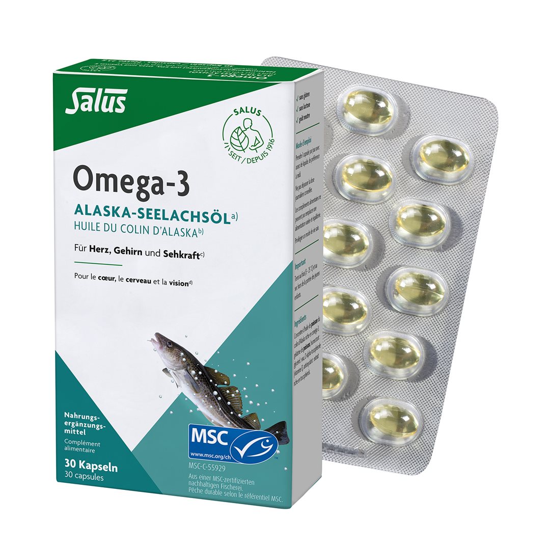 Salus Omega-3 Alaska-Seelachsöl Kaps 30 Stk