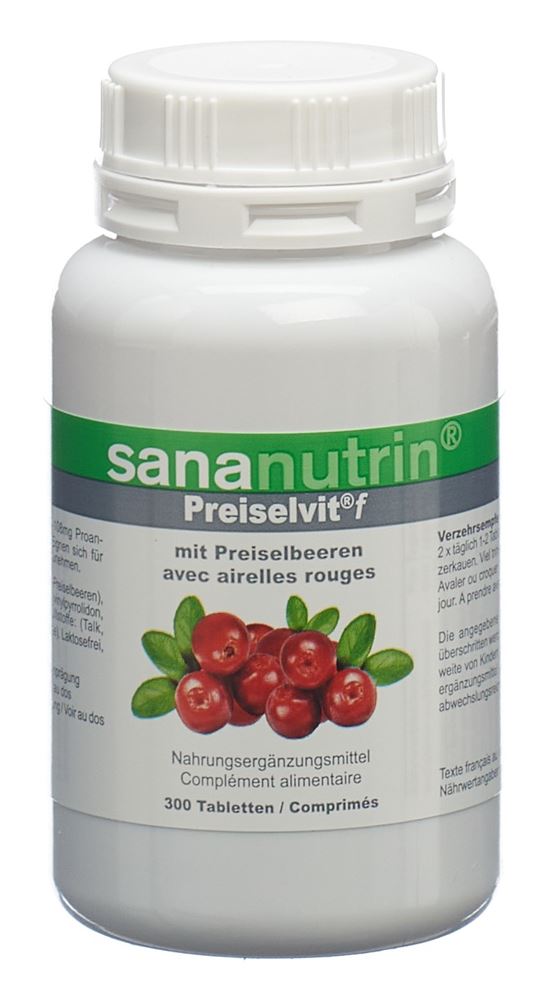 Sananutrin Preiselvit F Tabletten Ds 300 Stück