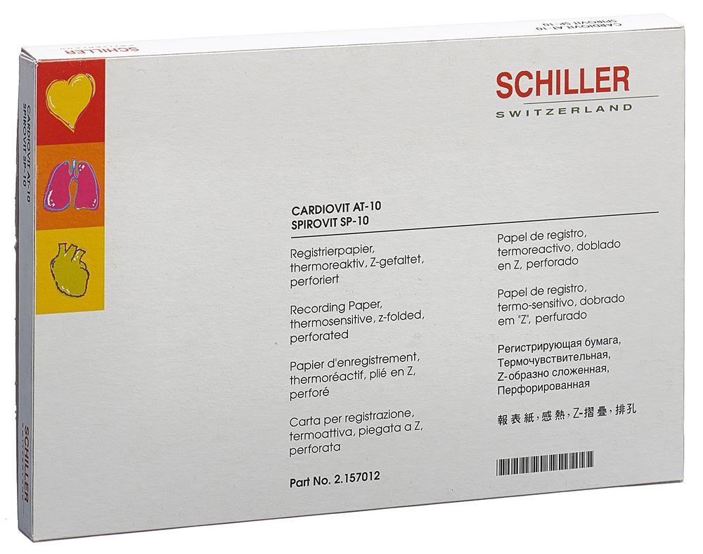 Schiller Cardiovit Reg Faltpapapier At10/Sp10