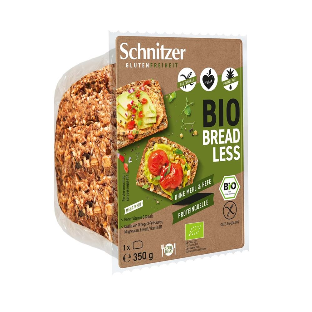 Schnitzer Bio Bread Less Saatenbrot ohne Mehl und Hefe Btl 350 g