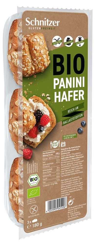 Schnitzer Panini Active Oat Bio Btl 180 g