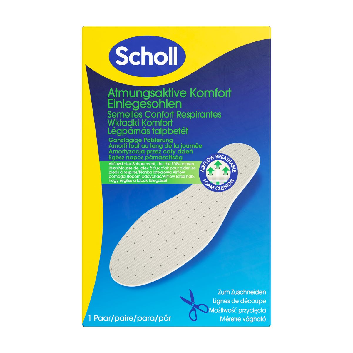 Scholl Air Cushion Einlegesohlen im praktischen Falt-Format 1 Paar