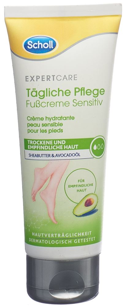 Scholl ExpertCare Tägliche Pflege Fusscreme Sensitiv Tb 75 ml