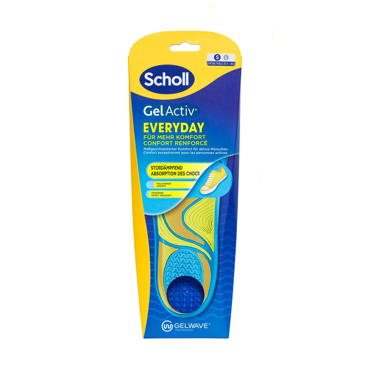 Scholl GelActiv Casual Einlegesohlen S mit GelWave-Technologie Box 1 Paar