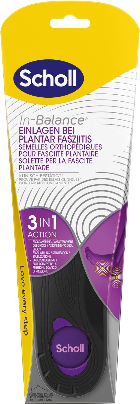 Scholl In-Balance Einlegesohlen L bei Plantar Fasziitis Karton 1 Paar