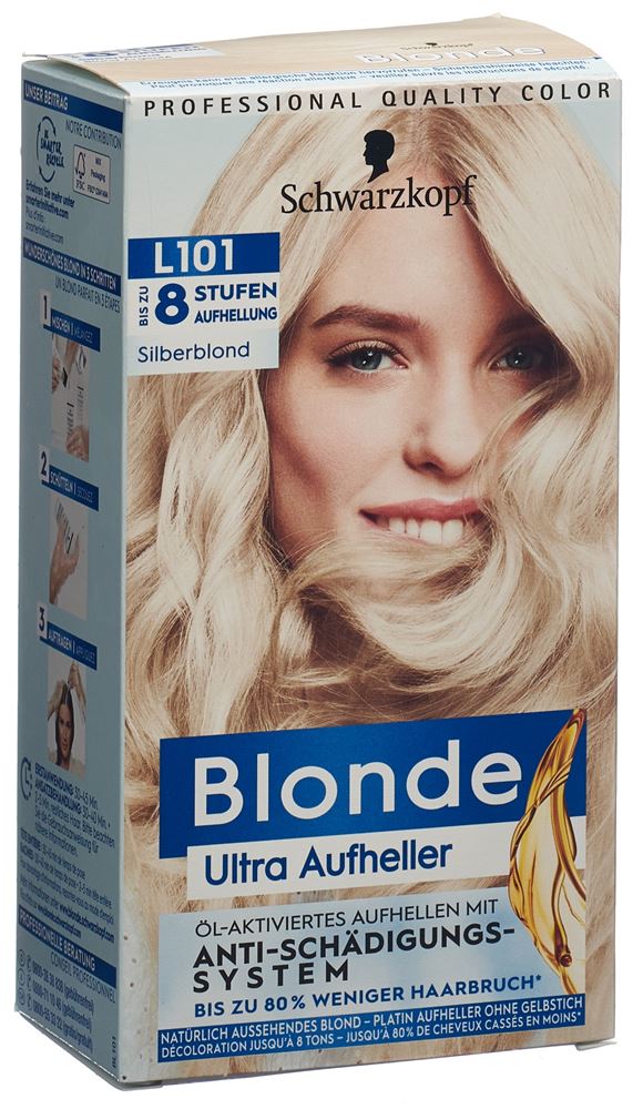 Schwarzkopf Blonde L101 Platin Aufheller Silberblond