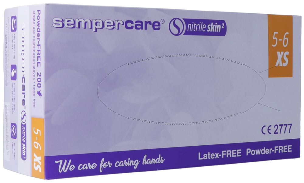 Sempercare Nitrile Skin Handschuhe XS puderfrei unsteril 200 Stk