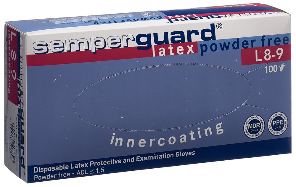 Semperguard Handschuhe Latex IC L puderfrei weiss 100 Stk