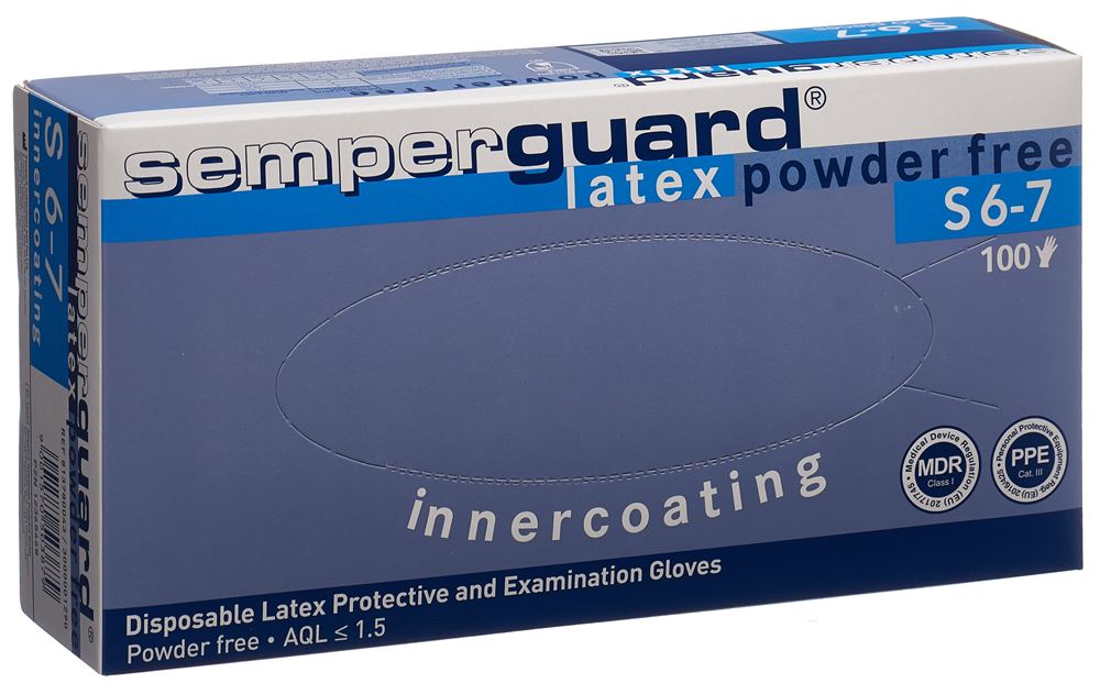 Semperguard Handschuhe Latex IC S puderfrei weiss 100 Stk