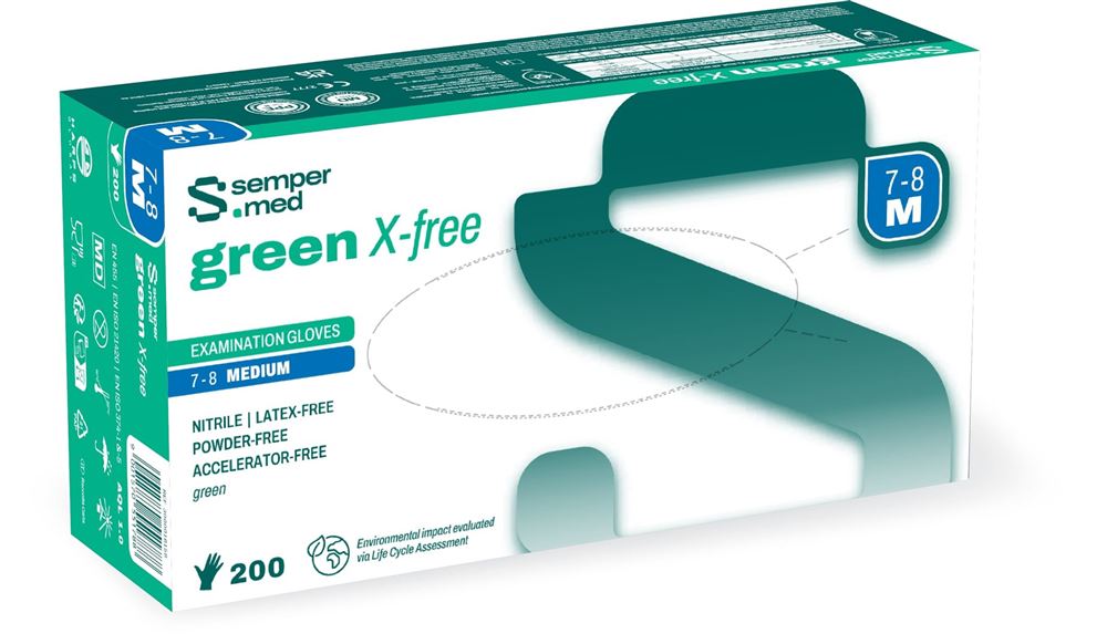 Sempermed Green X-free M 200 Stk