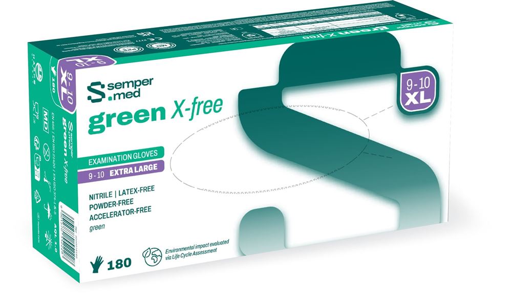 Sempermed Green X-free XL 180 Stk