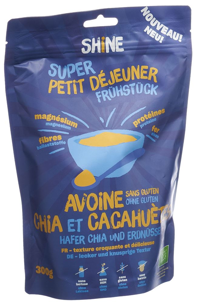 Shine Hafer Frühstück Chia & Erdnuss Beutel 300 G