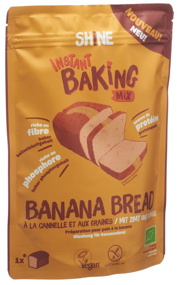 Shine Instant Baking Mix Banana Bread BIO Btl 350 g