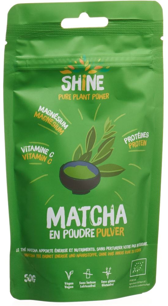 Shine Matcha Pulver Bio Beutel 50 G