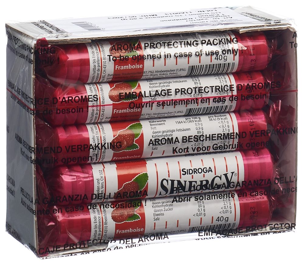 Sinergy Traubenzucker Himbeere 15 x 40 g