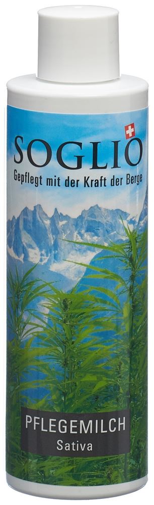 Soglio Pflegemilch Sativa Fl 200 ml