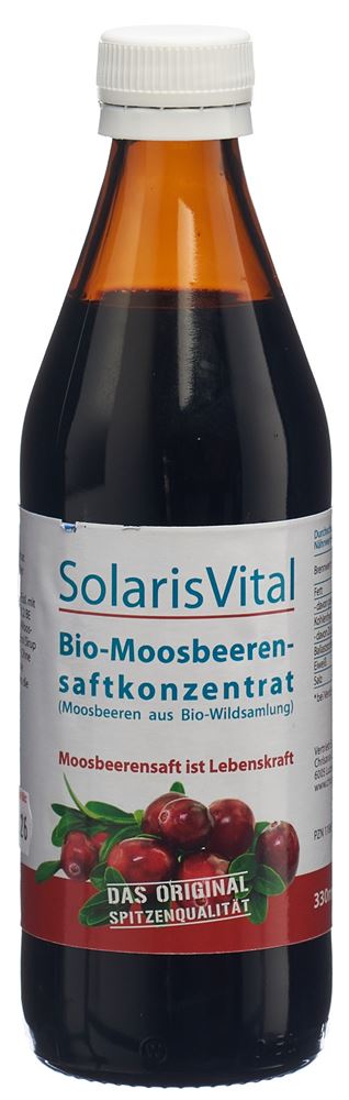 SolarisVital Moosbeerensaft Bio Fl 330 ml