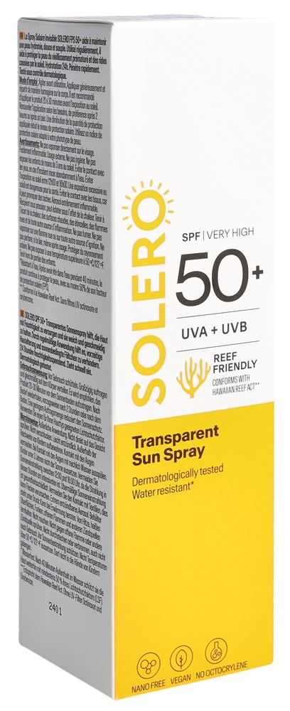 Solero Sonnenspray transparent Spf50+ 200 ml
