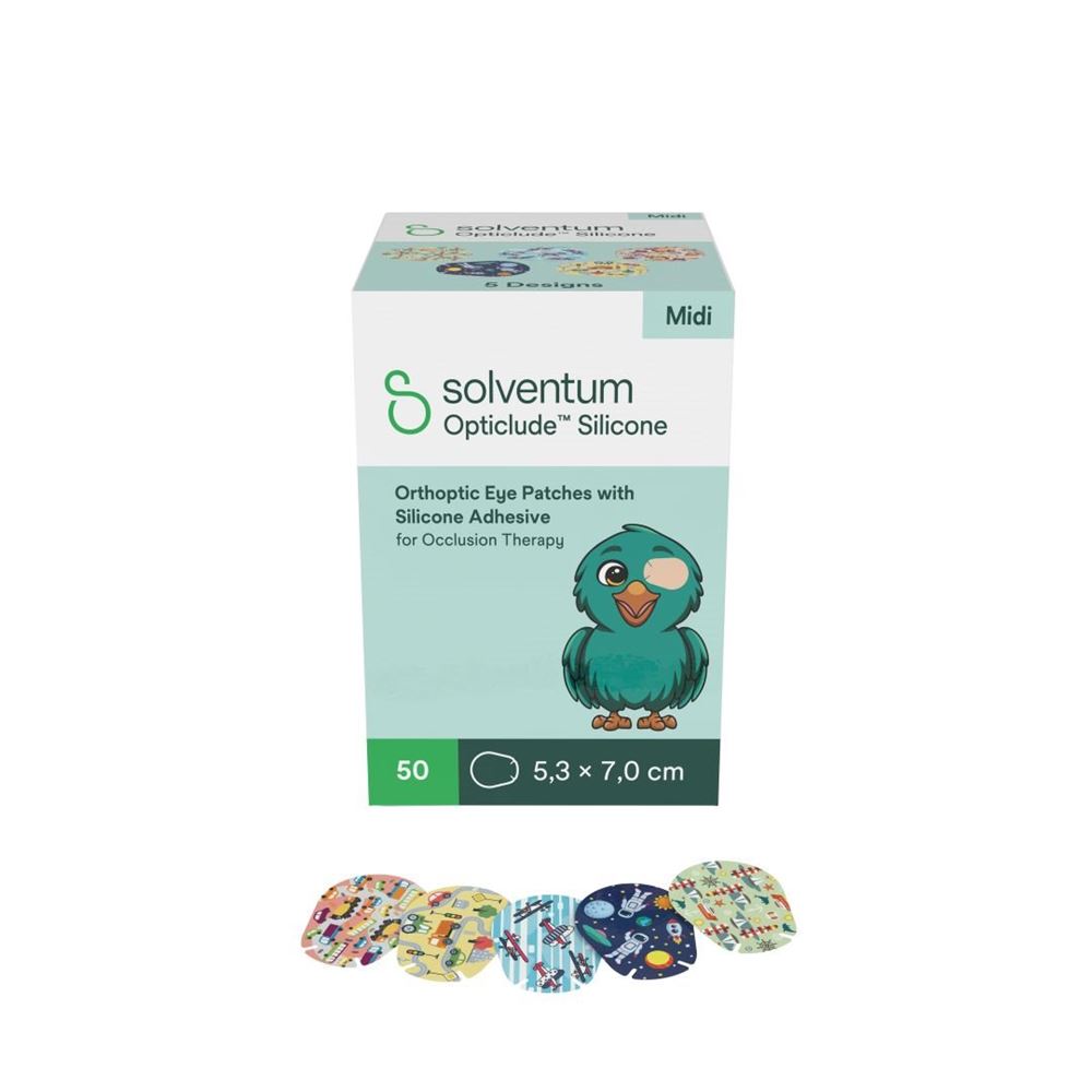 Solventum Opticlude Midi 5.3x7cm Silicone 2738Pb Box 50 Stk