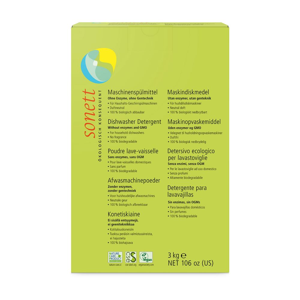 Sonett Maschinenspülmittel Pulver Ds 3 Kg