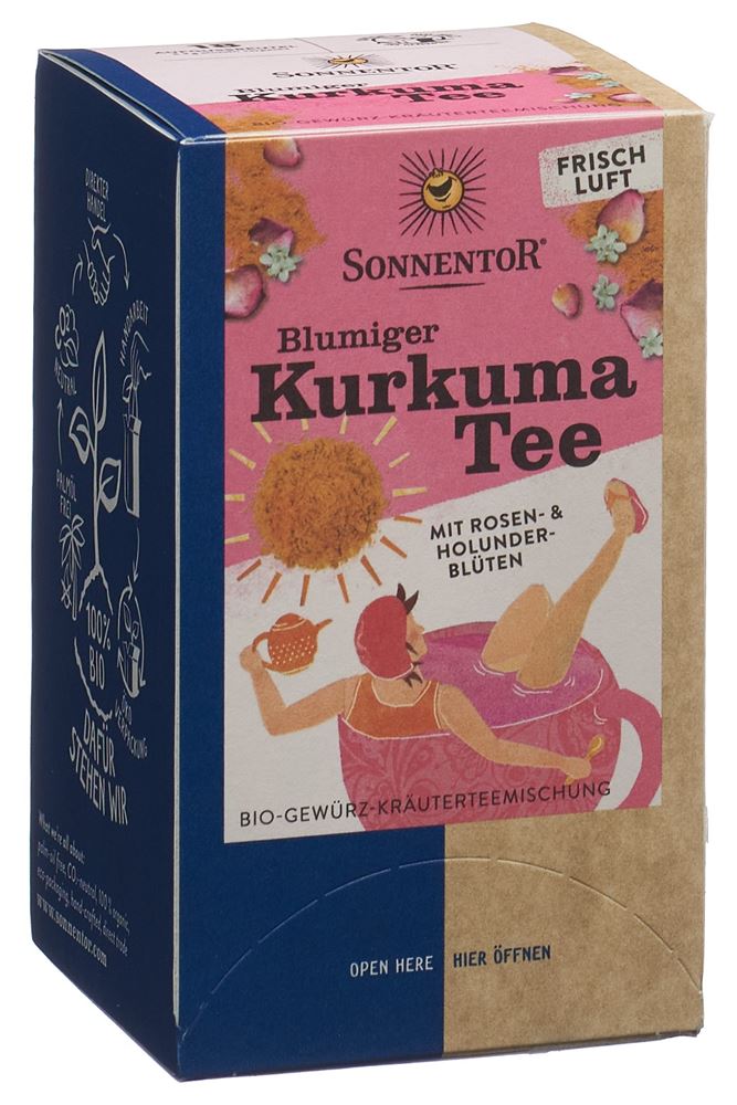 Sonnentor Blumiger Kurkuma Tee Beutel 18 Stück
