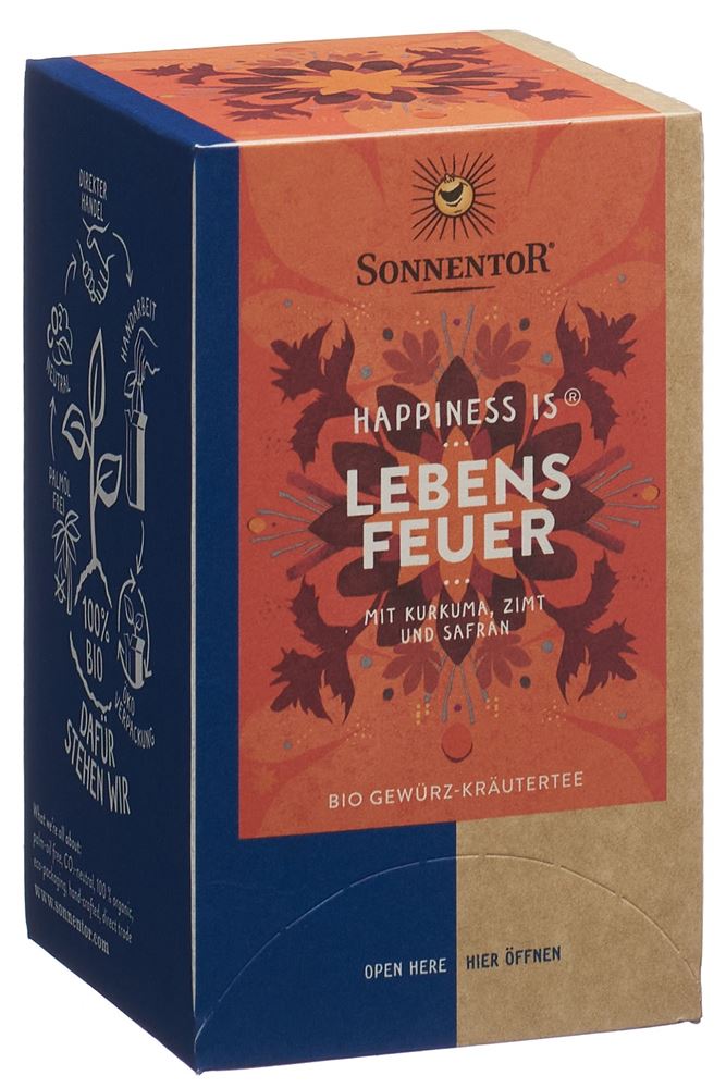 Sonnentor Happiness Is Lebensfeuer Tee Beutel 18 Stück