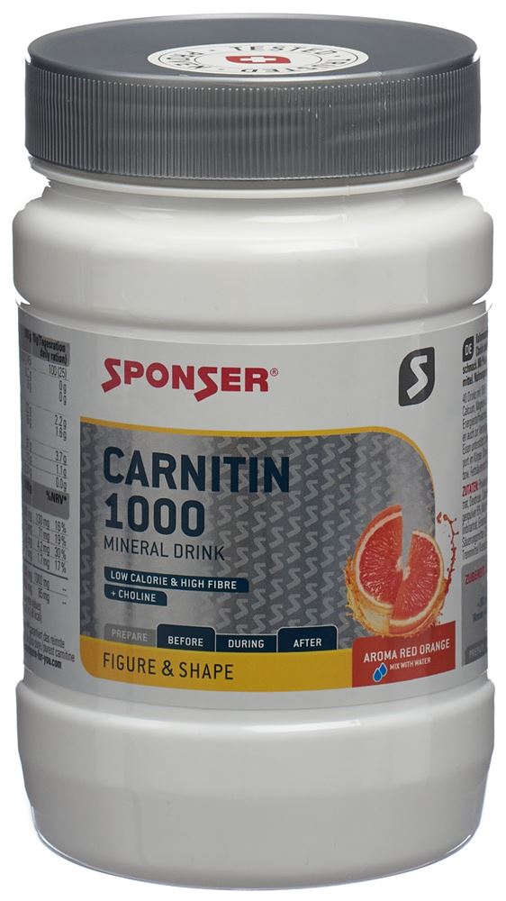 Sponser Carnitin 1000 Plv Red Orange 400 g