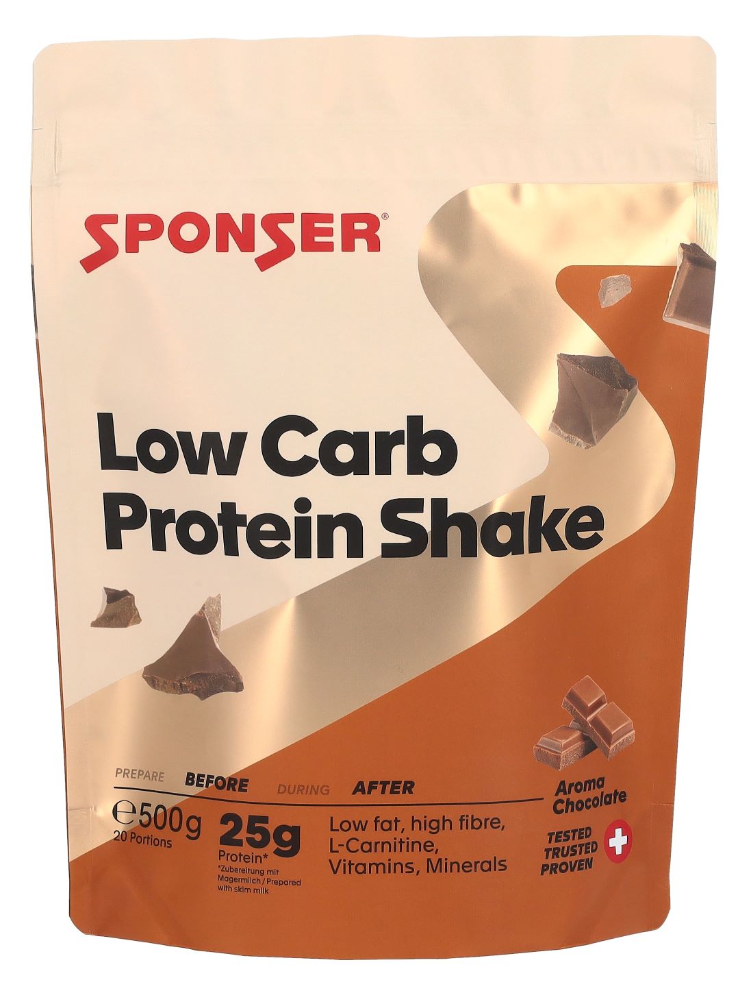 Sponser Low Carb Protein Shake Chocolate 500 g