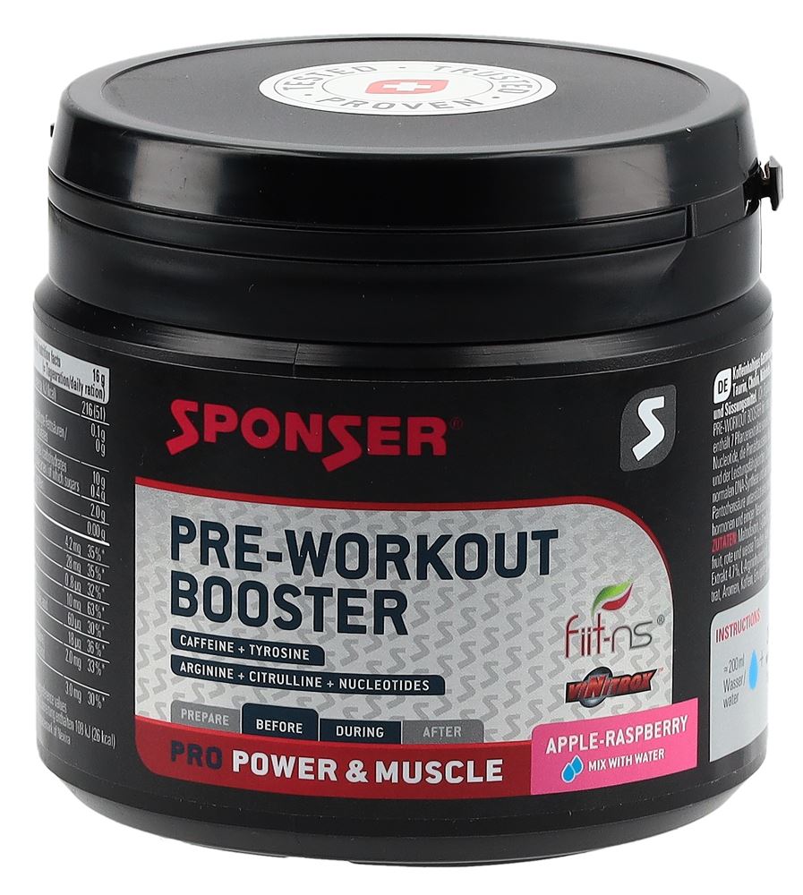 Sponser Pre-Workout Booster Apple Raspberry Ds 256 g