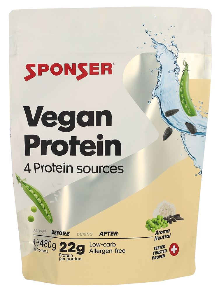 Sponser Vegan Protein Neutral Btl 480 g