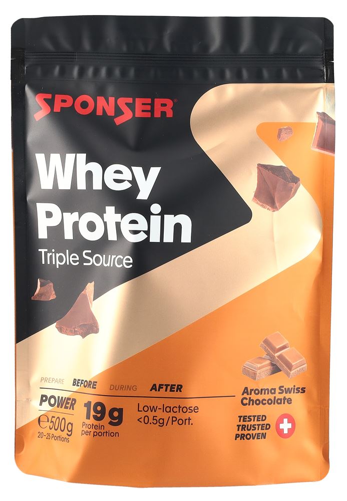 Sponser Whey Triple Source Protein Chocolate Beutel 500 G