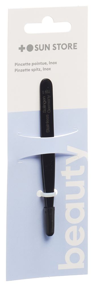 SUN Store Beauty Pinzette Inox spitz schwarz matt