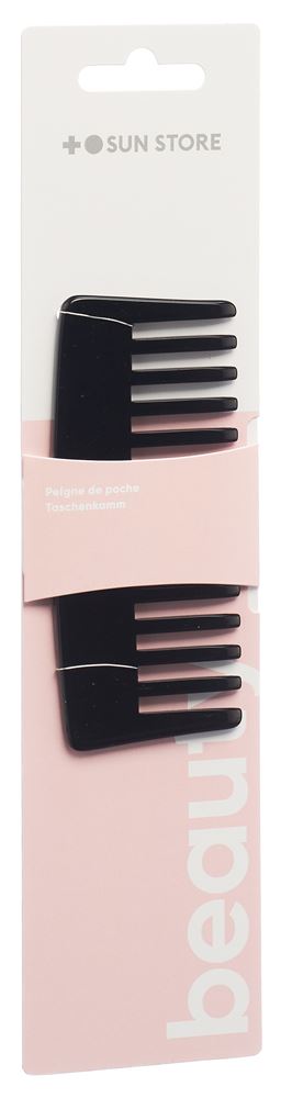 SUN Store Beauty Strähnen-Taschenkamm 14cm Acetat schwarz