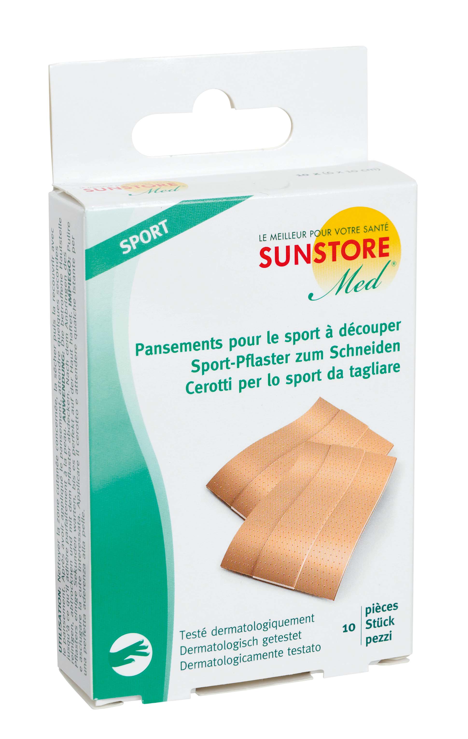 SUN Store Med Sport-Pflaster zum Zuschneiden 10 Stk