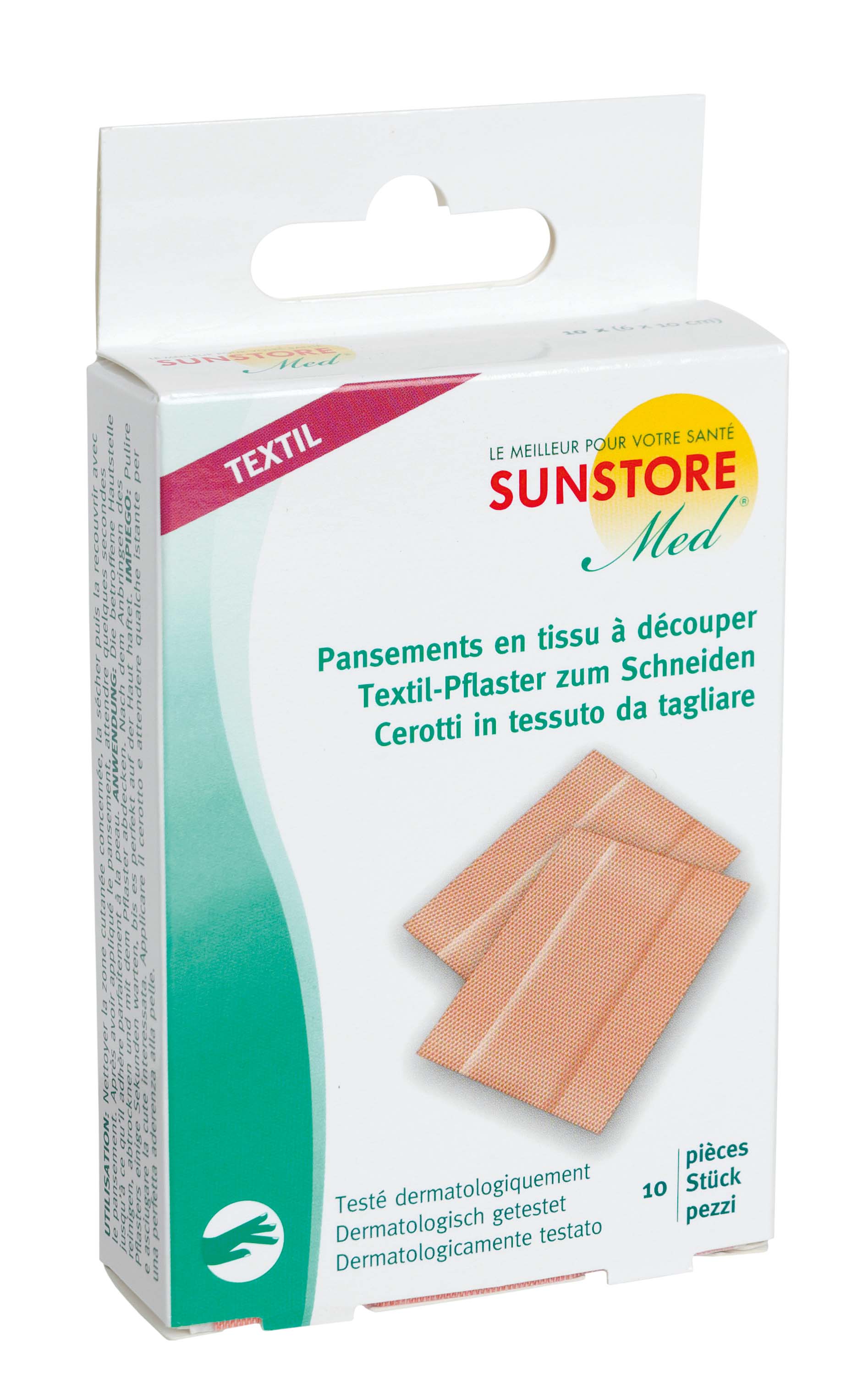 SUN Store Med Textil-Pflaster zum Zuschneiden 10 Stk