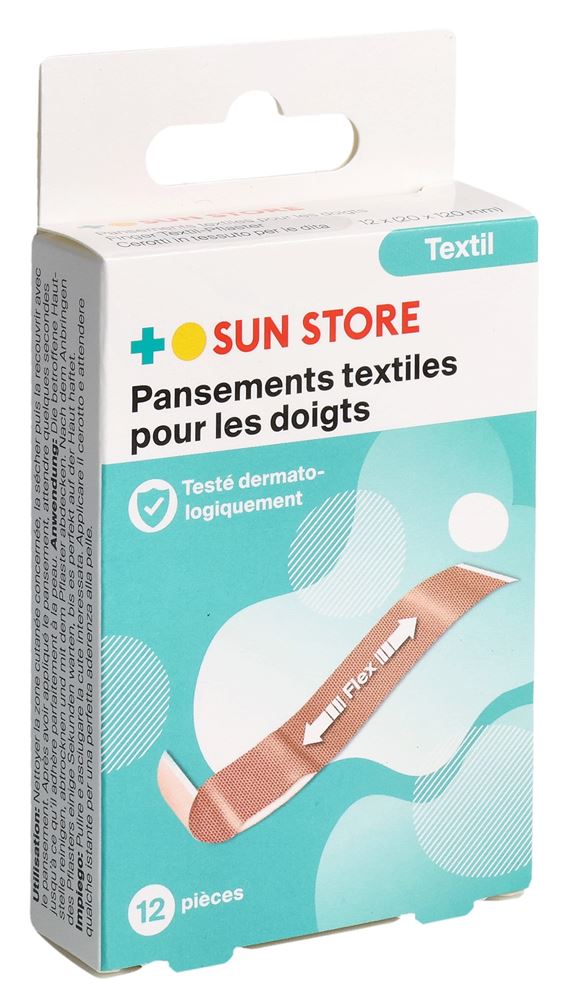 SUN Store Textil-Pflaster für Fingerspitzen 12 Stk