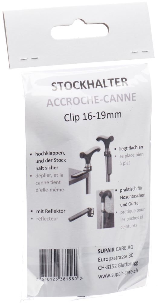 Supair Gehstockhalter mit Reflektor 16-19mm