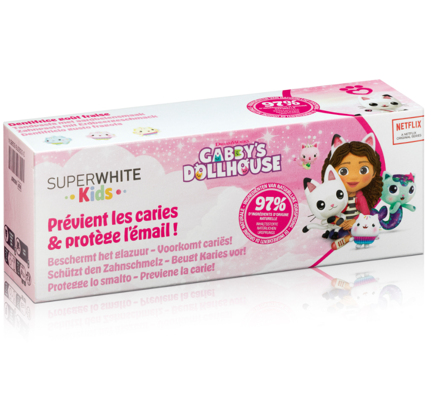 Superwhite Zahnpasta Kids Erdbeer Gabby Universal Tb 50 ml