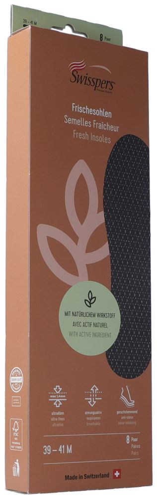 Swisspers Frischesohlen M 41 schwarz 8 Paar