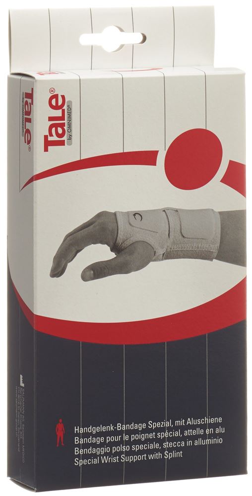 Tale Handgelenk Bandage mit Schiene 35mm 15cm links weiss