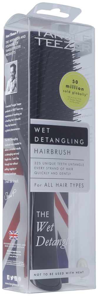 Tangle Teezer Entwirrbürste für nasses Haar schwarz