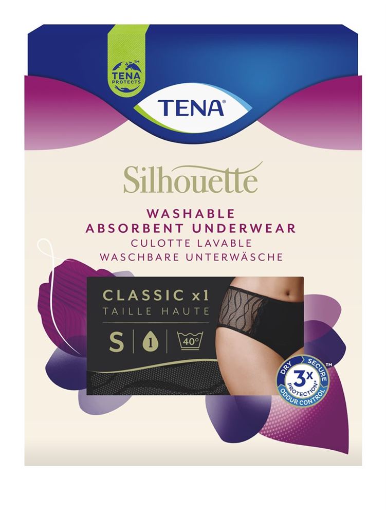 Tena Silhouette Classic Washable Underwear S schwarz