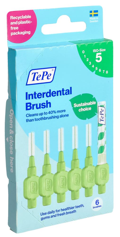 TePe Interdental Brush 0.8mm grün 6 Stk