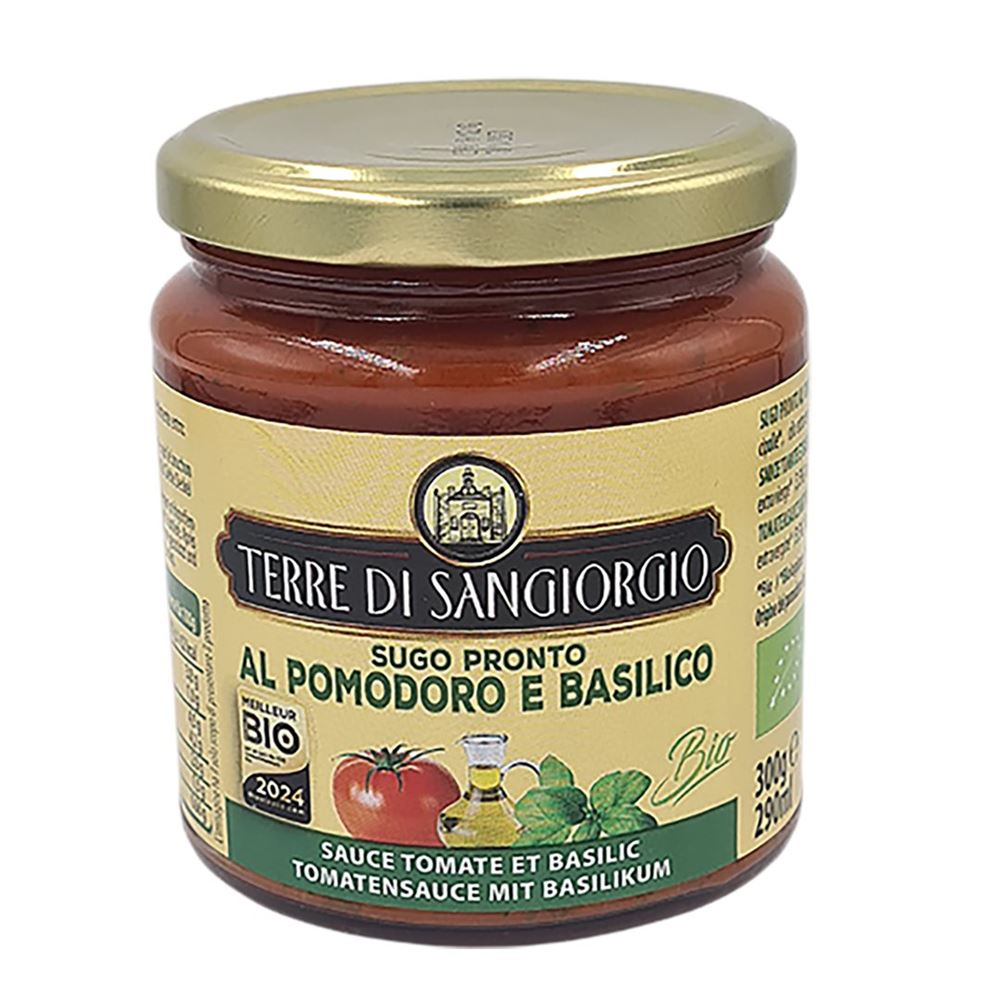 Terre Di Sangiorgio Sugo Basilico Bio Glas 300 g