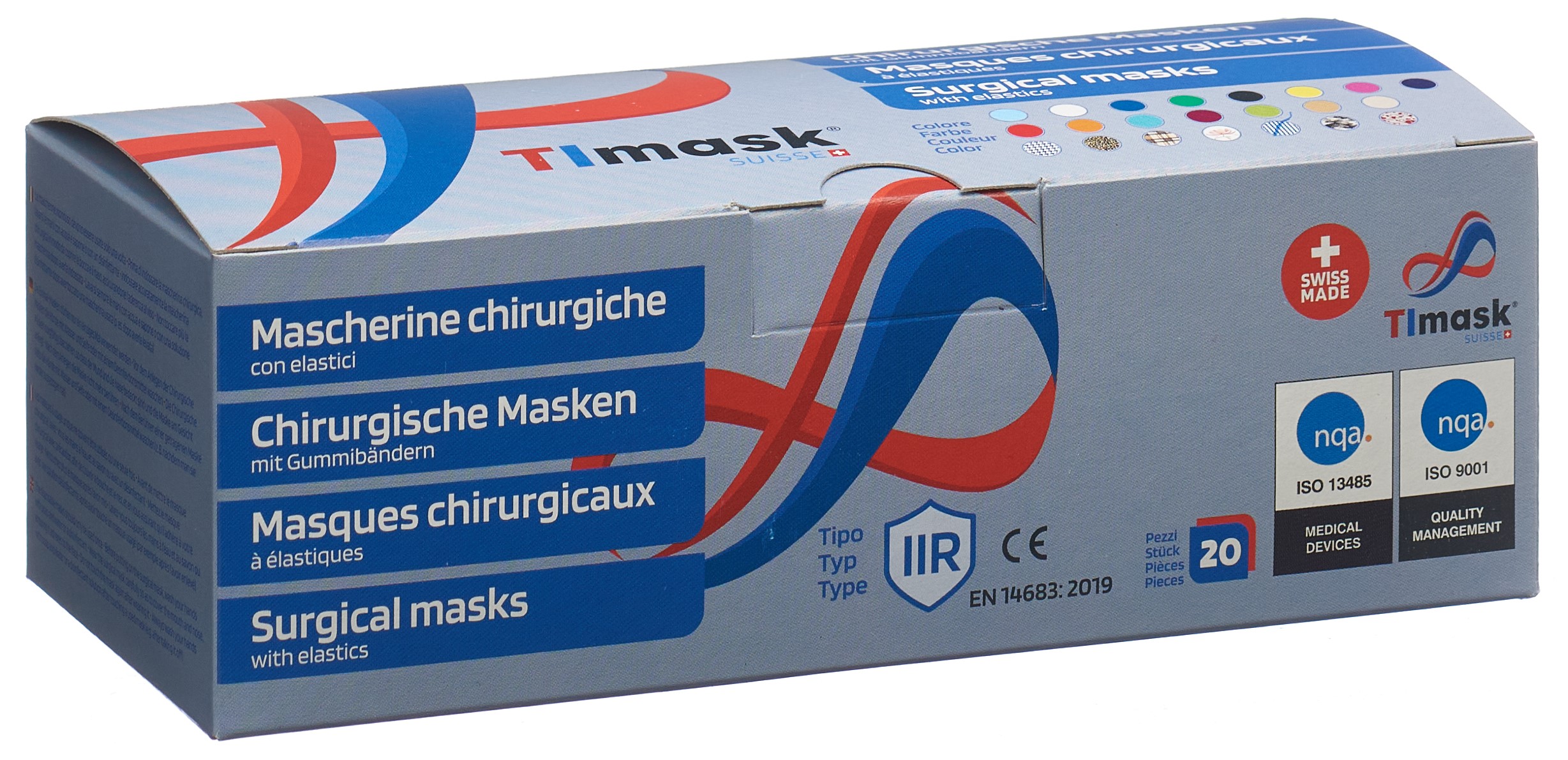 TImask Einweg-Medizinmaske Typ IIR Elegance 20 Stk