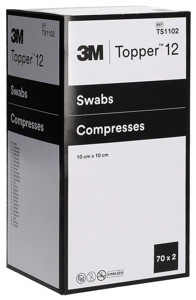 Topper 12 NW Kompressen 10x10cm steril 140 Stk