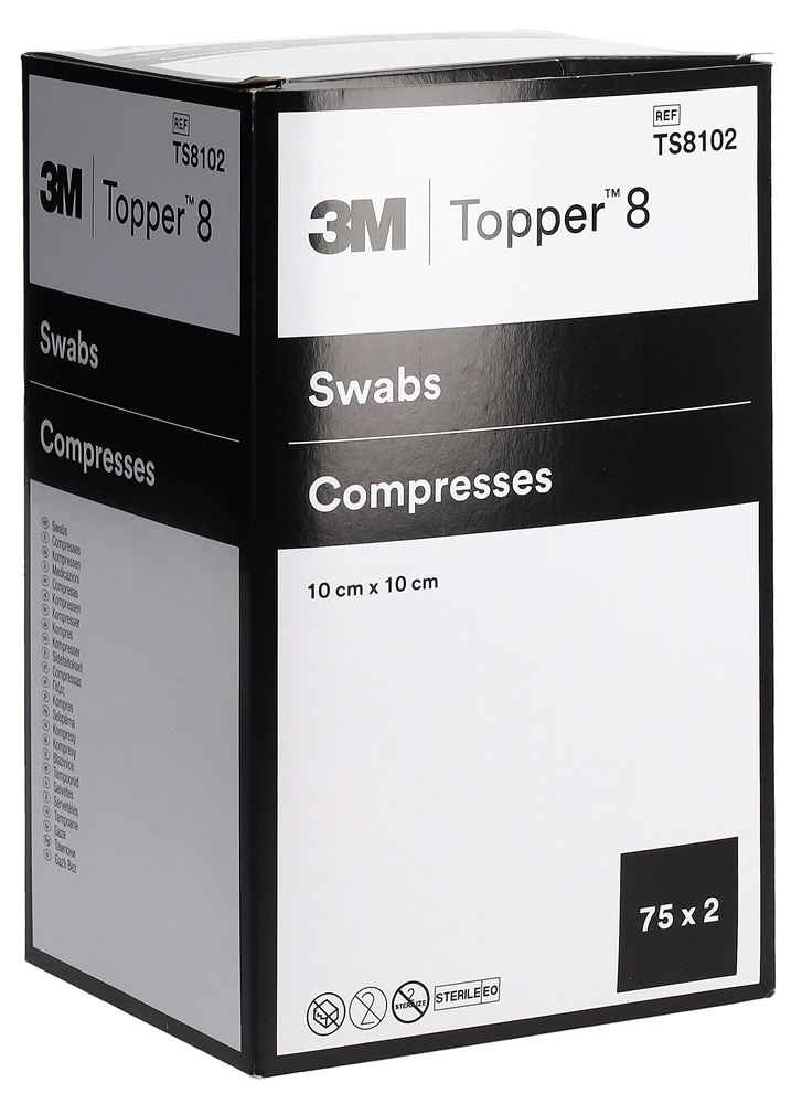 Topper 8 NW Kompressen 10x10cm steril 150 Stk